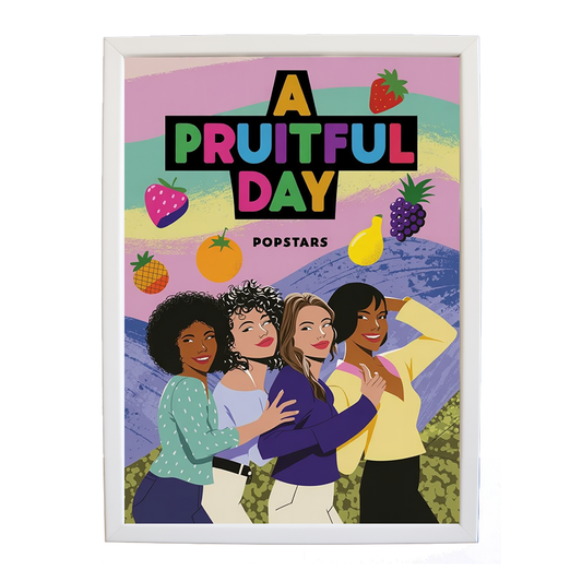 Popstars – Studio Wall Art Print – wall art print – A Fruitful Day – punchy electronic pop, four piece girl band – Music Stag