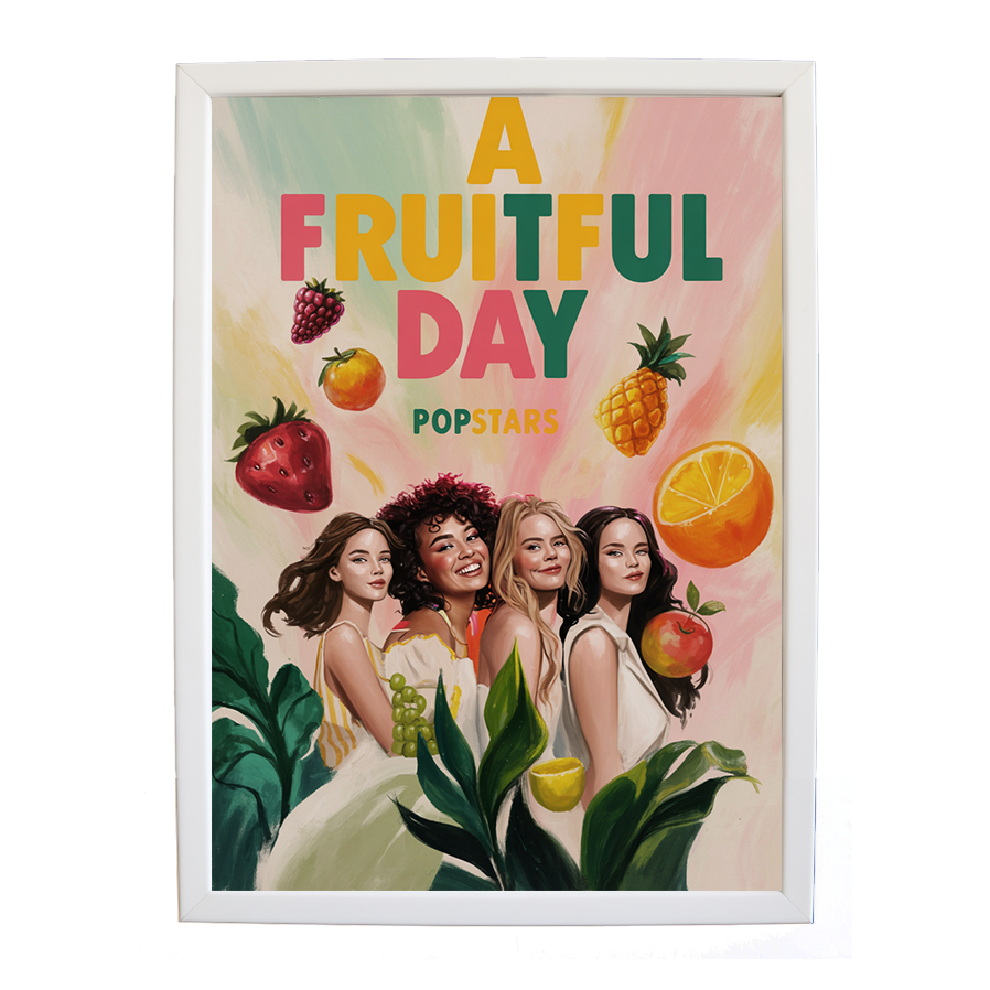 Popstars – Song Inspired Art Print – wall art print – A Fruitful Day – punchy electronic pop, four piece girl band – Music Stag