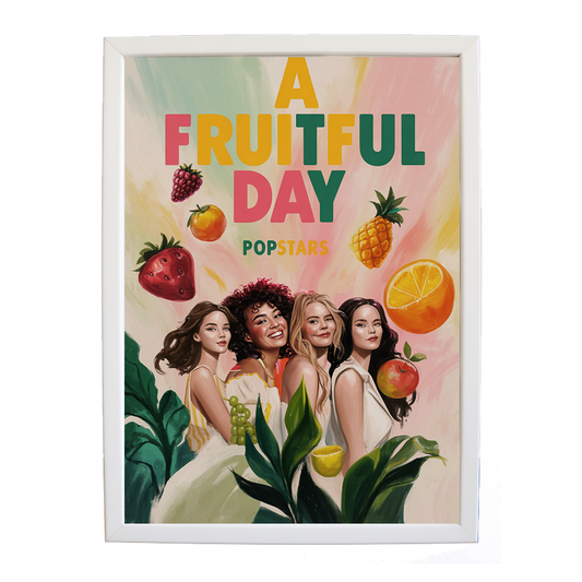 Popstars – Song Inspired Art Print – wall art print – A Fruitful Day – punchy electronic pop, four piece girl band – Music Stag
