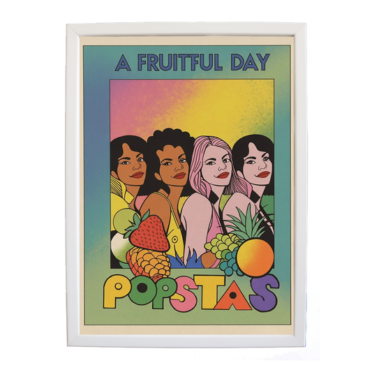 Popstars – Expressive Music Print – wall art print – A Fruitful Day – punchy electronic pop, four piece girl band – Music Stag