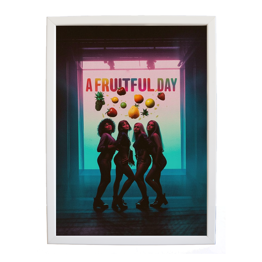 Popstars – Sound Inspired Wall Print – wall art print – A Fruitful Day – punchy electronic pop, four piece girl band – Music Stag