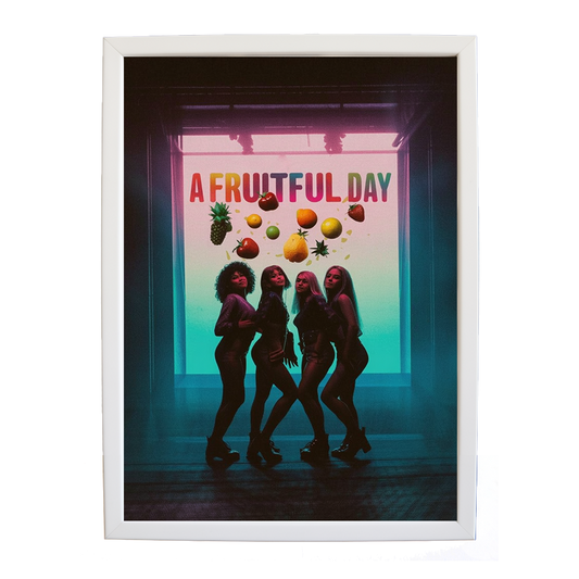 Popstars – Sound Inspired Wall Print – wall art print – A Fruitful Day – punchy electronic pop, four piece girl band – Music Stag