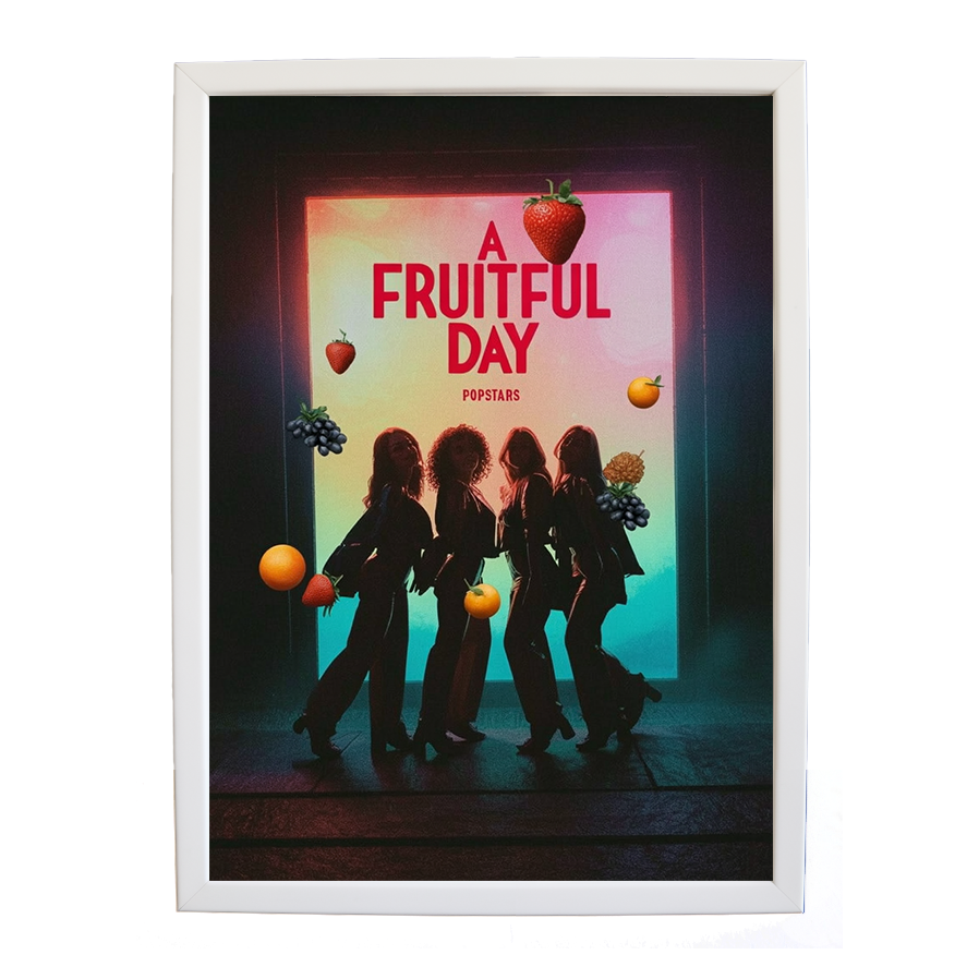 Popstars – Music Canvas Print – wall art print – A Fruitful Day – punchy electronic pop, four piece girl band – Music Stag