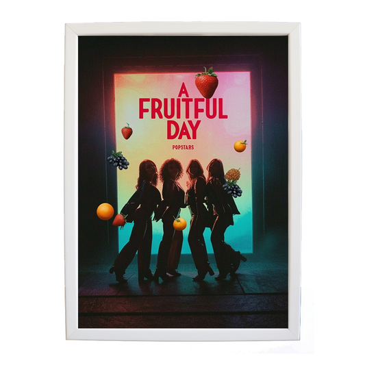 Popstars – Music Canvas Print – wall art print – A Fruitful Day – punchy electronic pop, four piece girl band – Music Stag