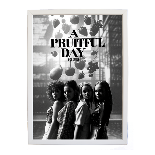 Popstars – Modern Wall Art for Music Lovers – wall art print – A Fruitful Day – punchy electronic pop, four piece girl band – Music Stag