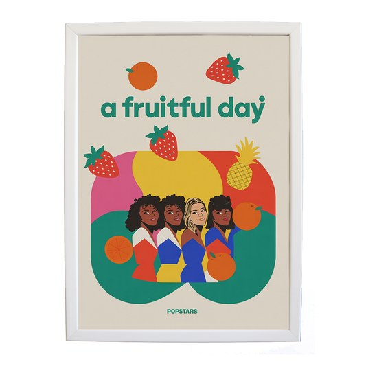 Popstars – Music Wall Art Print – wall art print – A Fruitful Day – punchy electronic pop, four piece girl band – Music Stag