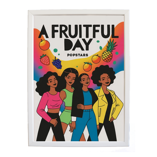 Popstars – Inspirational Music Quote Art – wall art print – A Fruitful Day – punchy electronic pop, four piece girl band – Music Stag