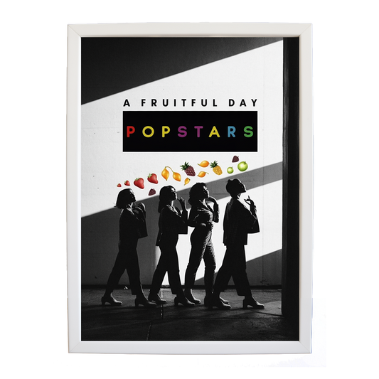 Popstars – Music Canvas Print – wall art print – A Fruitful Day – punchy electronic pop, four piece girl band – Music Stag