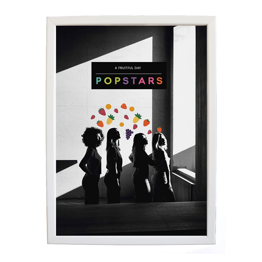 Popstars – Song Wall Art Print – wall art print – A Fruitful Day – punchy electronic pop, four piece girl band – Music Stag