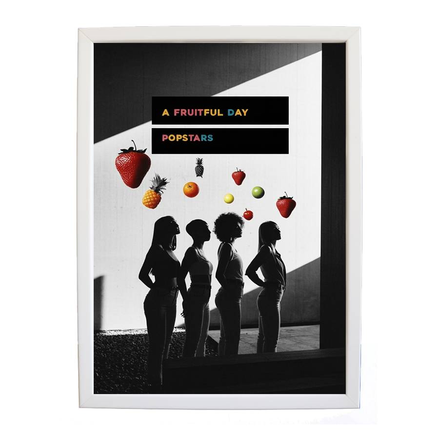 Popstars – Musician Wall Art – wall art print – A Fruitful Day – punchy electronic pop, four piece girl band – Music Stag
