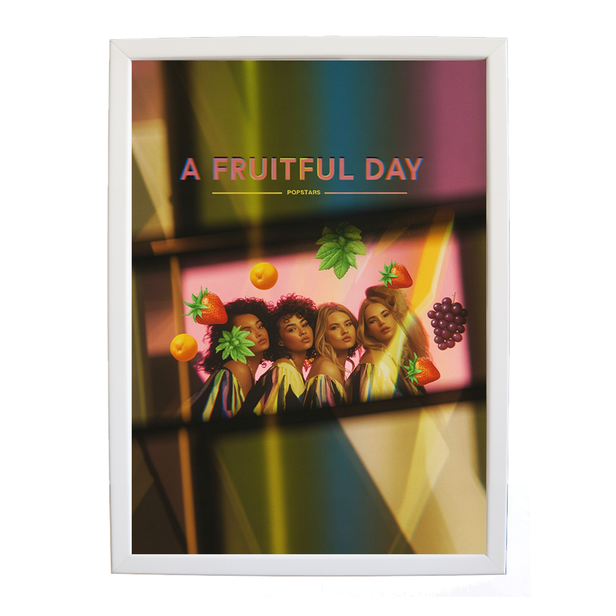 Popstars – Music Canvas Print – wall art print – A Fruitful Day – punchy electronic pop, four piece girl band – Music Stag