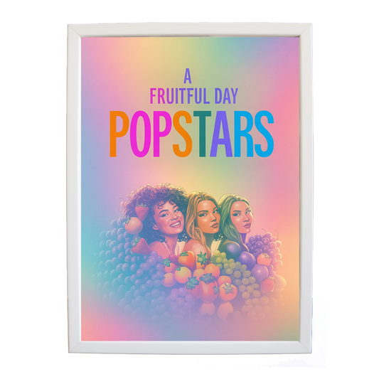 Popstars – Music Artwork for Home – wall art print – A Fruitful Day – punchy electronic pop, four piece girl band – Music Stag