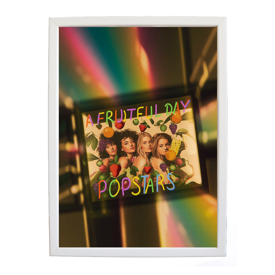 Popstars – Lyric Wall Art Print – wall art print – A Fruitful Day – punchy electronic pop, four piece girl band – Music Stag