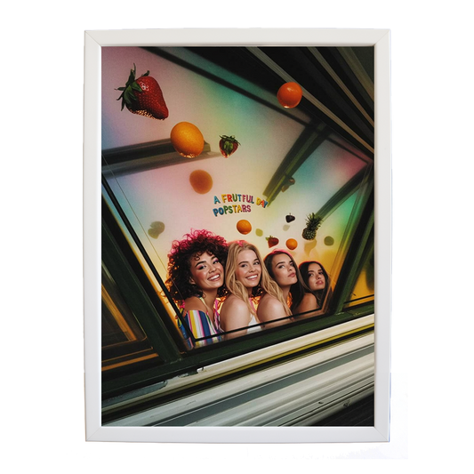 Popstars – Minimalist Music Poster – wall art print – A Fruitful Day – punchy electronic pop, four piece girl band – Music Stag