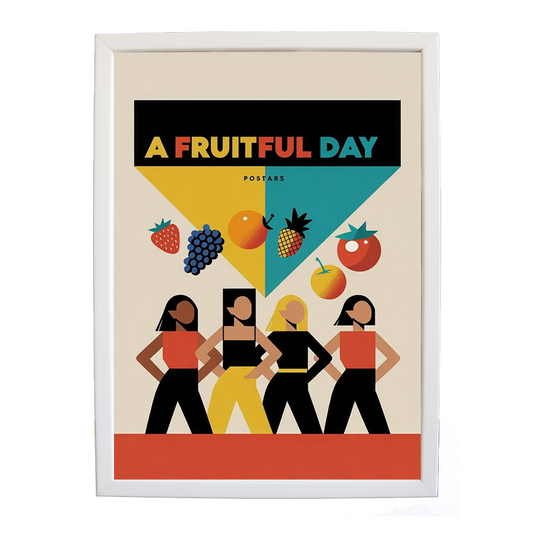 Popstars – Music Album Poster – wall art print – A Fruitful Day – punchy electronic pop, four piece girl band – Music Stag