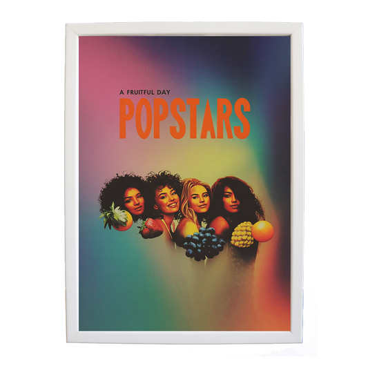 Popstars – Modern Wall Art for Music Lovers – wall art print – A Fruitful Day – punchy electronic pop, four piece girl band – Music Stag