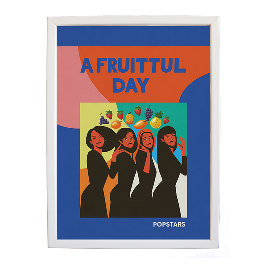 Popstars – Song Wall Art Print – wall art print – A Fruitful Day – punchy electronic pop, four piece girl band – Music Stag