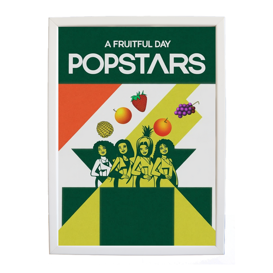 Popstars – Music Wall Art Print – wall art print – A Fruitful Day – punchy electronic pop, four piece girl band – Music Stag
