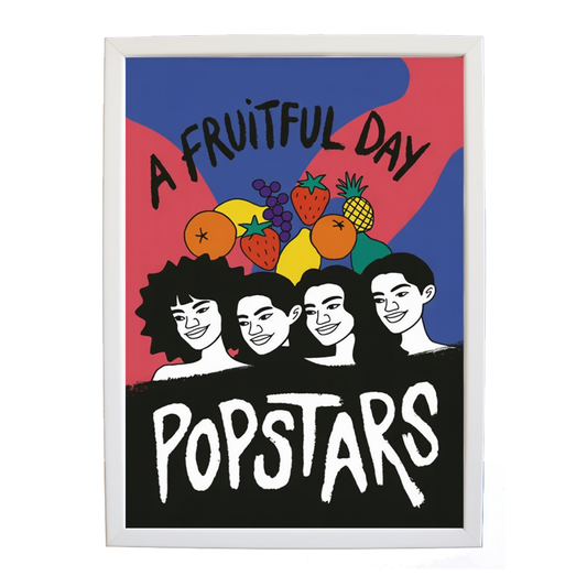 Popstars – Music Photography Poster – wall art print – A Fruitful Day – punchy electronic pop, four piece girl band – Music Stag