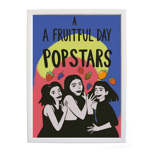 Popstars – Contemporary Music Wall Art – wall art print – A Fruitful Day – punchy electronic pop, four piece girl band – Music Stag