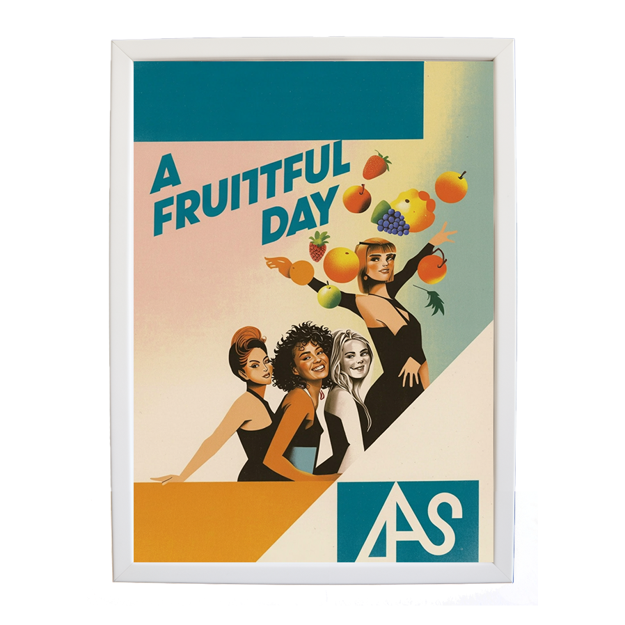 Popstars – Music Lover Wall Print – wall art print – A Fruitful Day – punchy electronic pop, four piece girl band – Music Stag