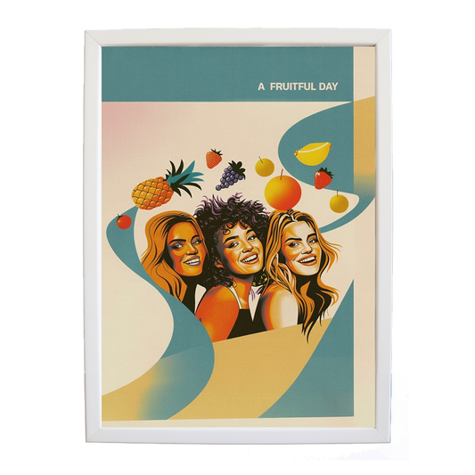 Popstars – Expressive Music Print – wall art print – A Fruitful Day – punchy electronic pop, four piece girl band – Music Stag