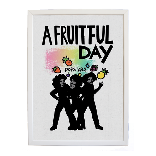 Popstars – Artistic Music Wall Decor – wall art print – A Fruitful Day – punchy electronic pop, four piece girl band – Music Stag