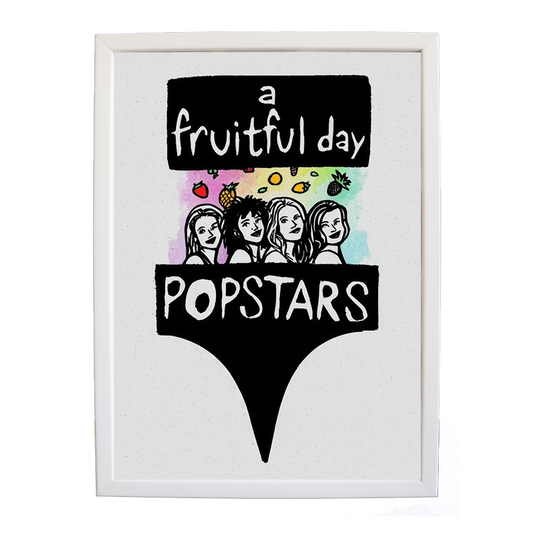 Popstars – Music Poster – wall art print – A Fruitful Day – punchy electronic pop, four piece girl band – Music Stag