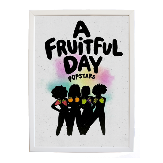 Popstars – Music Inspired Artwork – wall art print – A Fruitful Day – punchy electronic pop, four piece girl band – Music Stag