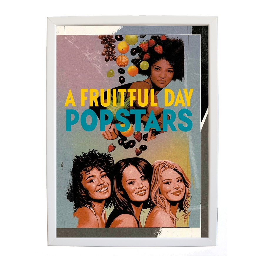 Popstars – Lyric Wall Art Print – wall art print – A Fruitful Day – punchy electronic pop, four piece girl band – Music Stag