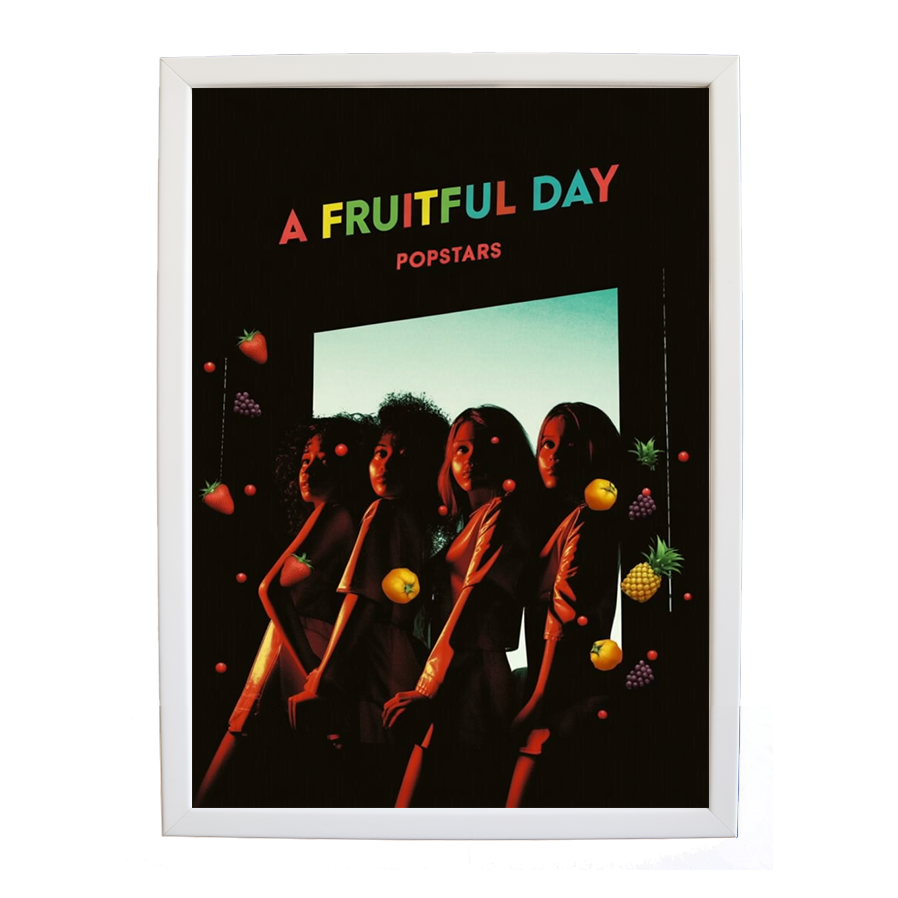 Popstars – Music Album Poster – wall art print – A Fruitful Day – punchy electronic pop, four piece girl band – Music Stag