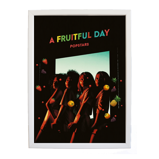 Popstars – Music Album Poster – wall art print – A Fruitful Day – punchy electronic pop, four piece girl band – Music Stag