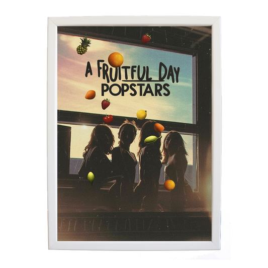 Popstars – Vintage Music Poster – wall art print – A Fruitful Day – punchy electronic pop, four piece girl band – Music Stag