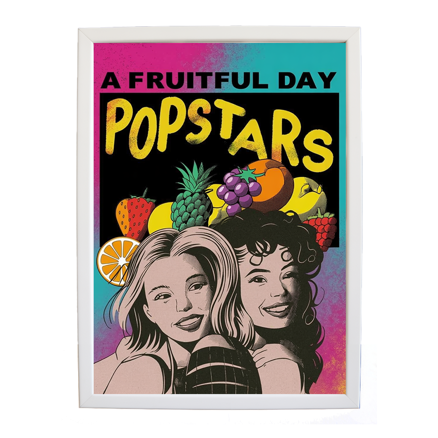 Popstars – Music Wall Art Print – wall art print – A Fruitful Day – punchy electronic pop, four piece girl band – Music Stag