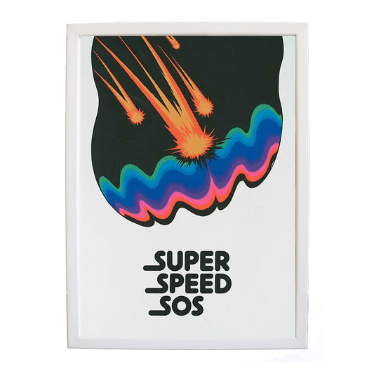 SUPER SPEED SOS – Soundwave Wall Print – wall art print – Solar Drop – EDM, with four-on-the-floor kicks, crisp hi-hats, pulsating synth bass and euphoric vocals – Music Stag