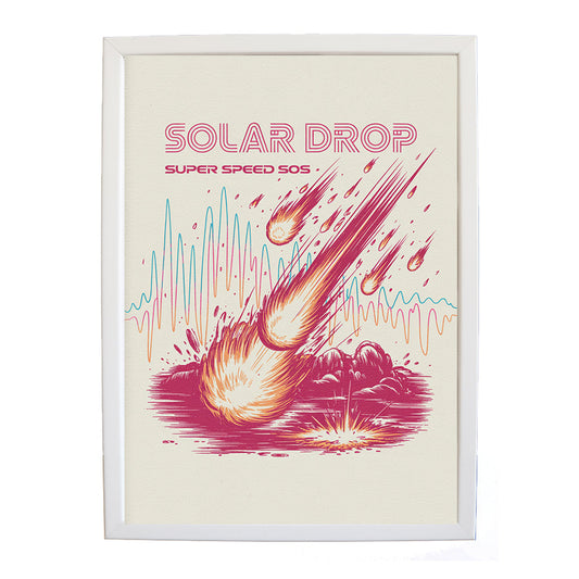 SUPER SPEED SOS – Inspirational Music Quote Art – wall art print – Solar Drop – EDM, with four-on-the-floor kicks, crisp hi-hats, pulsating synth bass and euphoric vocals – Music Stag