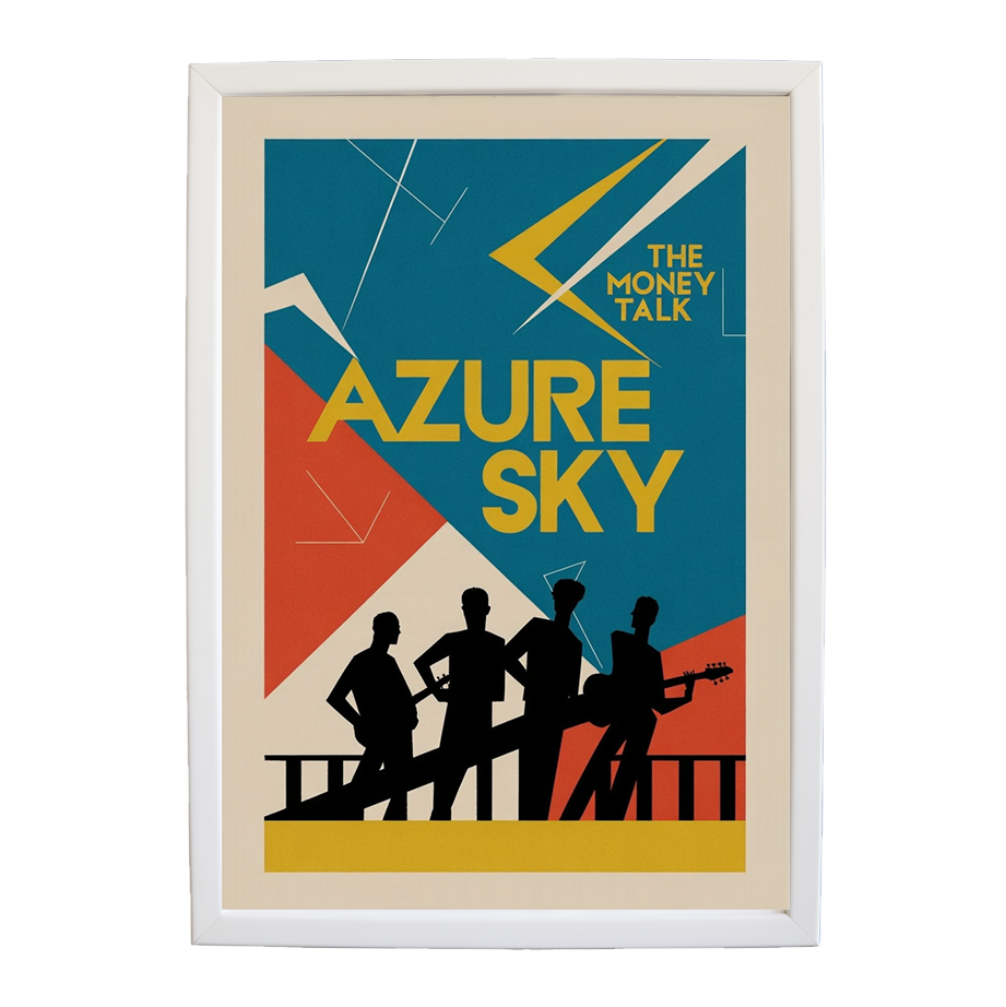 The Money Talk – Inspirational Music Quote Art – wall art print – Azure Sky – rock, indie rock and alt rock – Music Stag