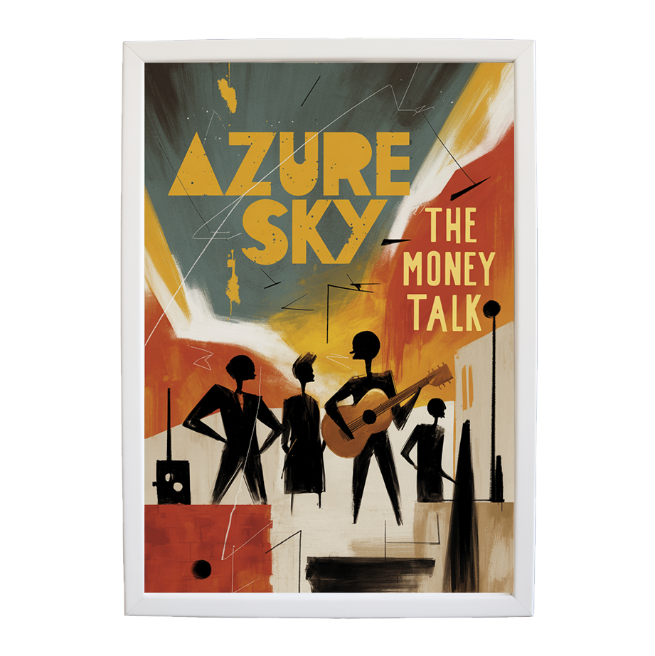 The Money Talk – Modern Music Poster – wall art print – Azure Sky – rock, indie rock and alt rock – Music Stag