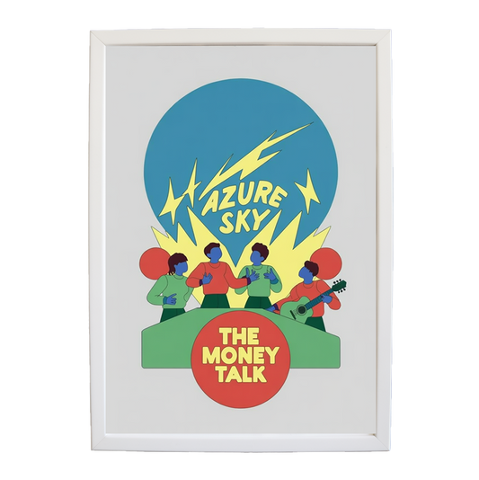 The Money Talk – Soundwave Wall Print – wall art print – Azure Sky – rock, indie rock and alt rock – Music Stag