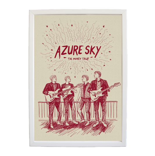 The Money Talk – Inspirational Music Quote Art – wall art print – Azure Sky – rock, indie rock and alt rock – Music Stag