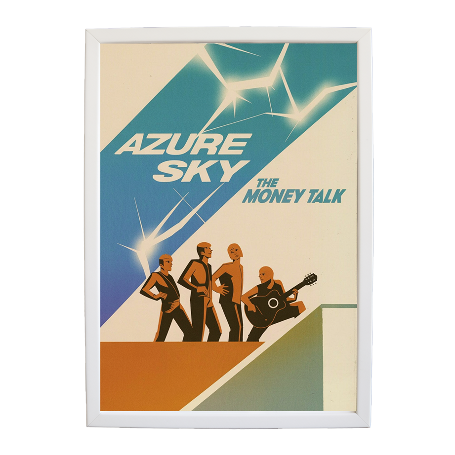 The Money Talk – Retro Music Print – wall art print – Azure Sky – rock, indie rock and alt rock – Music Stag