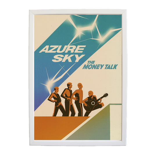 The Money Talk – Retro Music Print – wall art print – Azure Sky – rock, indie rock and alt rock – Music Stag