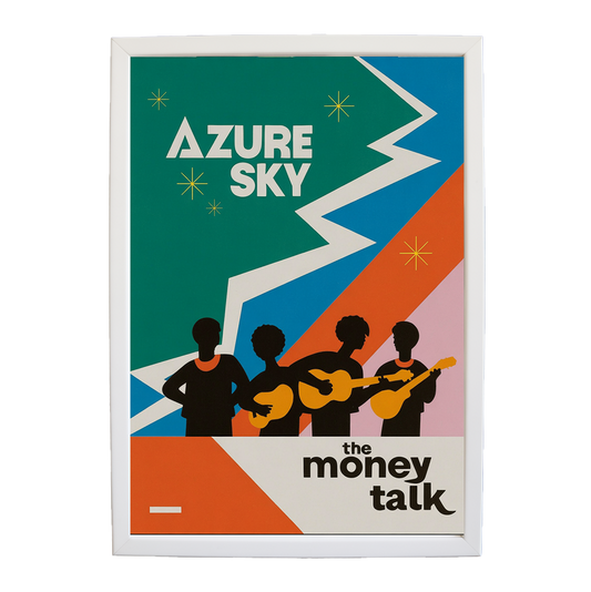 The Money Talk – Music Artwork for Home – wall art print – Azure Sky – rock, indie rock and alt rock – Music Stag