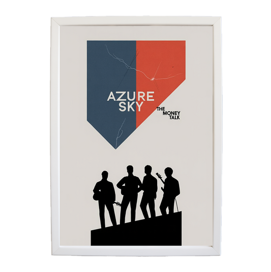 The Money Talk – Abstract Music Art – wall art print – Azure Sky – rock, indie rock and alt rock – Music Stag