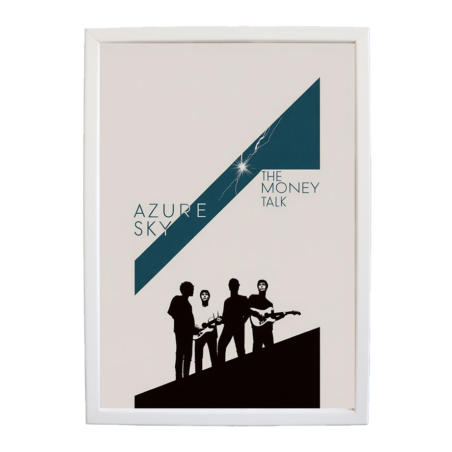 The Money Talk – Music Illustration Print – wall art print – Azure Sky – rock, indie rock and alt rock – Music Stag