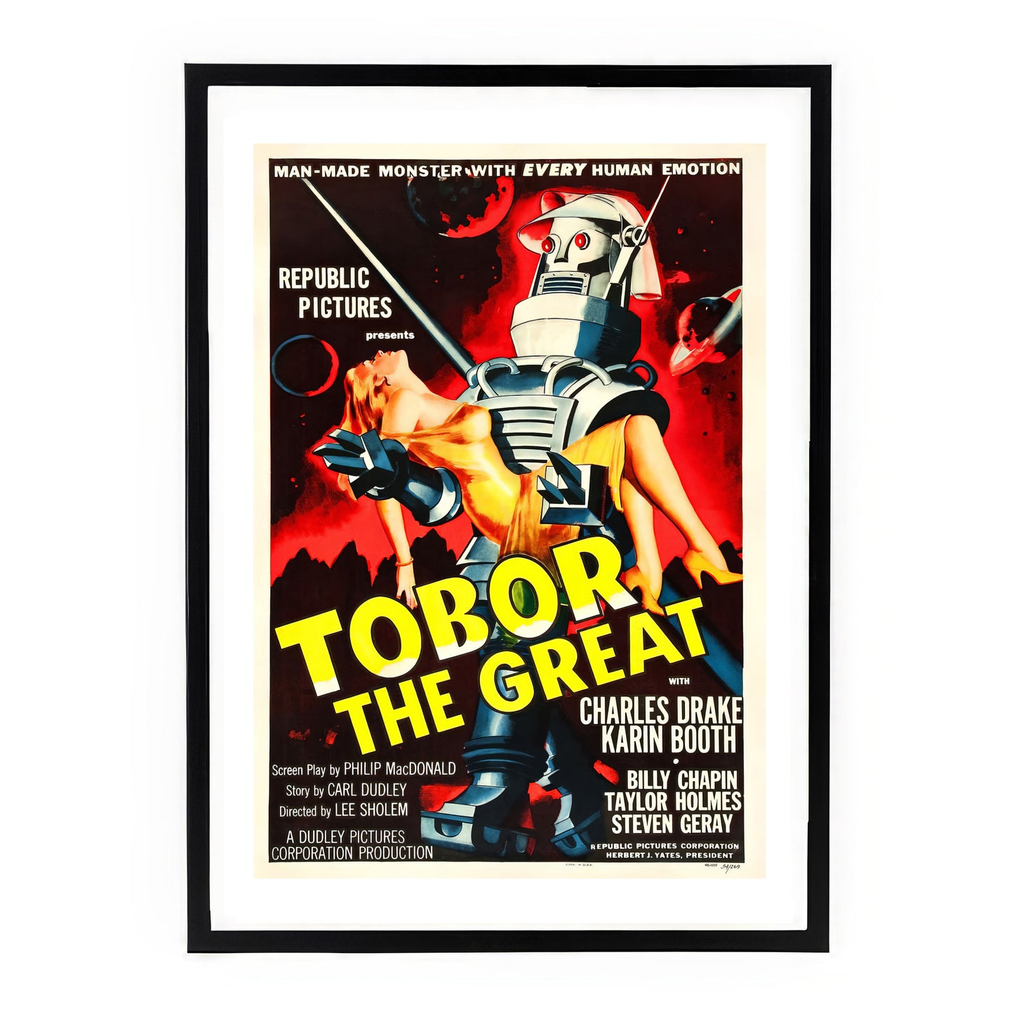 Tobor the Great (1954) Movie Poster – Retro Sci-Fi Artwork