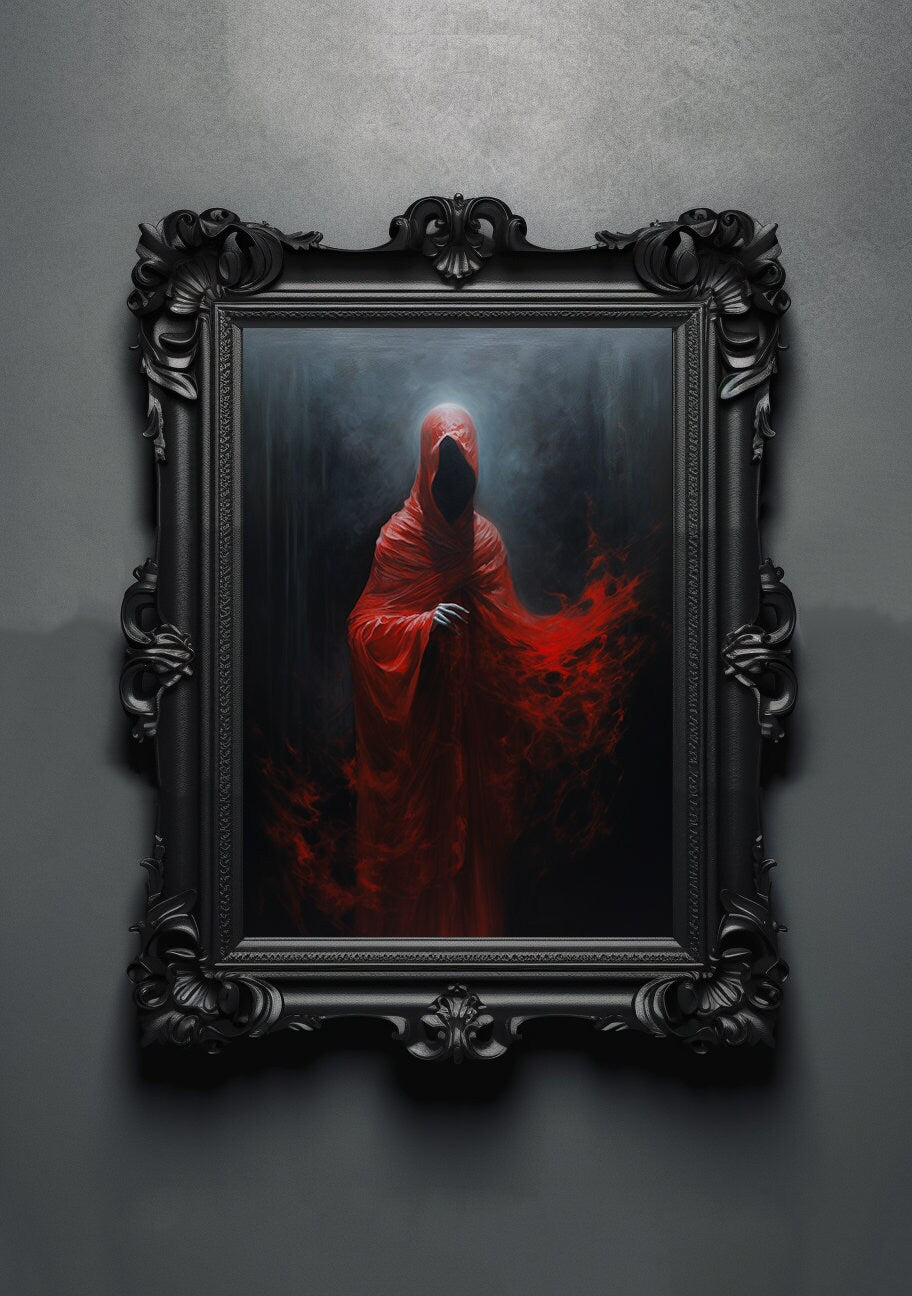 Ghost Spirit Artwork. Gothic Prints. Oil Painting. Skull Poster. Demonic Palace. Spooky Gifts. Gothic Home Decor. Gothic Art. Witchy Gifts.