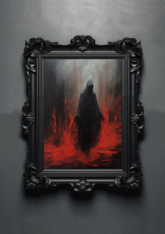 Ghost Spirit Artwork. Gothic Prints. Oil Painting. Skull Poster. Demonic Palace. Spooky Gifts. Gothic Home Decor. Gothic Art. Witchy Gifts.